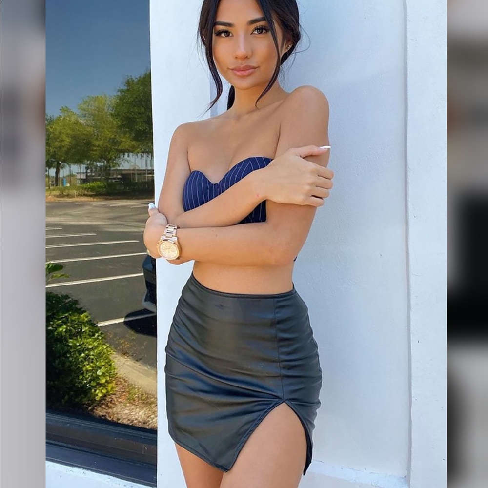 Fashion Nova - Flame in your heart skirt - black